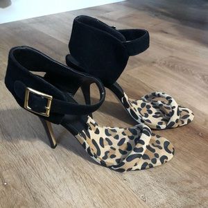 Kensie Leopard and Black Heels